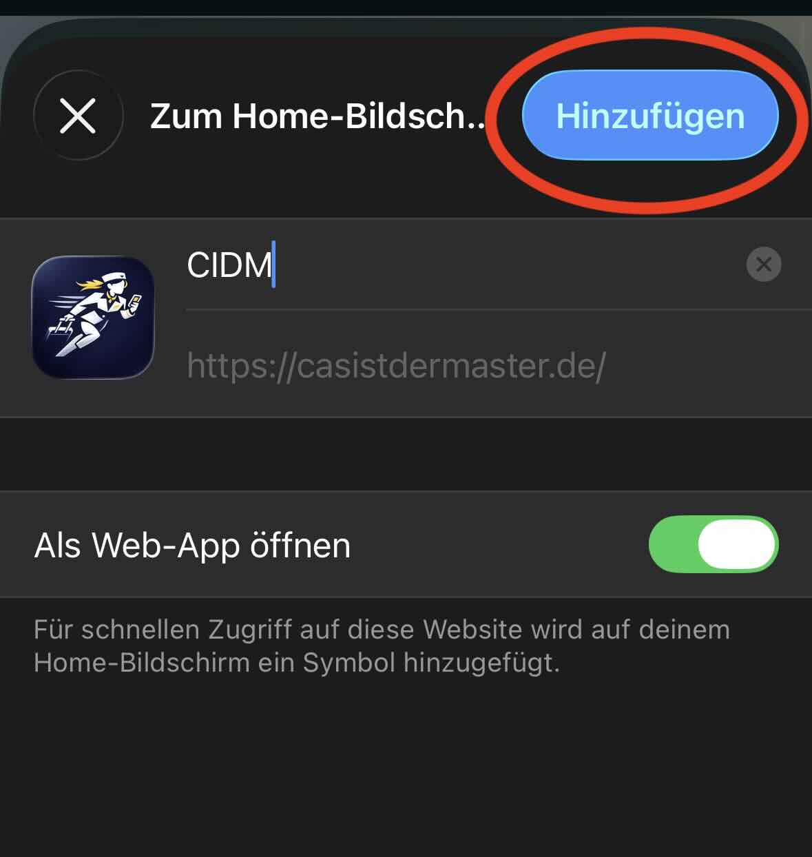 Schritt 4: Hinzufügen bestätigen